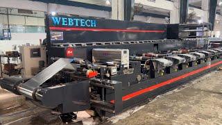 Webtech 670 mm Dual Servo Flexo Press: Precision perfected at 120 m/min on 8 Micron Polyester!”