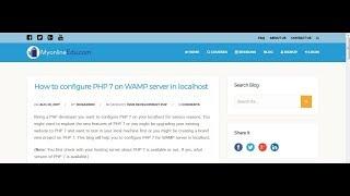 Configure PHP 7 in WAMP Server in Localhost | Upgrade your PHP version