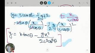 Equations of trajectory projectile motion