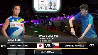 Kento Momota 桃田賢斗 (JPN) Vs Dominik Kopriva (CZE) | Badminton Thomas Cup 2024