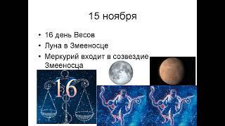 Лунный календарь на ноябрь 2023 года
