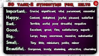 50 Most Commonly used words with synonyms in IELTS Writing Task 2 | synonyms | synonyms words #ielts