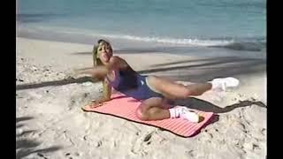 Denise Austin looking good in old leotard workout outfit 022