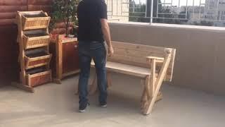 Folding picnic table bench