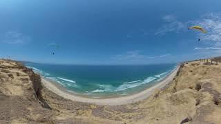 3D 360 Virtual Reality: California Paragliders and Blacks nude beach.