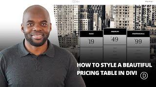 How to Style a Beautiful Pricing Table in Divi