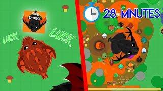 KING DRAGON BY LUCK!! // UNCUT FOOTAGE MOUSE TO KING DRAGON IN 28 MINUTES! // MOPE.IO