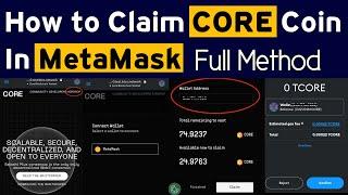 How to Claim 25% CORE Coin in MetaMask Wallet Full Method | Core Mining New Update