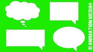 ANIMATED TEXT SPEECH BUBBLES #2 | FREE STOCK GREEN SCREEN CHROMA KEY ANIMATION GRAPHICS [CCM]