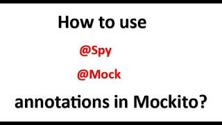 How to use @Spy and @Mock annotations in Mockito #Junit5 #Spring Boot Testing #2024