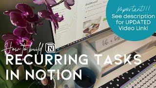 How to EASILY Set-up Recurring Tasks IN NOTION