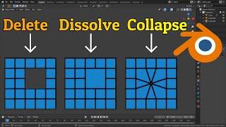 Deleting, Dissolving And Collapsing In edit Mode | Blender Tutorial