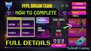 FFPL DREAM TEAM EVENT FULL DETAILS | HOW TO COMPLETE FFPL DREAM TEAM | PRO LEAGUE - GARENA FREE FIRE