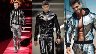 "Men’s Leather & Latex Fashion Trends 2024 | Bold Jackets, Shiny Pants & Style Tips!"