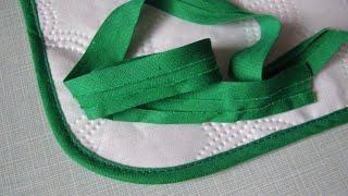 How to Stitch on Double Fold Bias Tape. How To Sew Bias Tape around  Rounded Edge