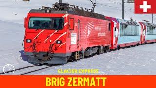 Cab Ride Glacier Express Brig-Zermatt (Matterhorn-Gotthard-Bahn, Switzerland) train driver's view 4K