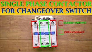 single phase contactor for single phase changeover switch|ELECTRECA