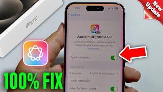 iPhone 15/Pro/Max: Apple Intelligence Not Showing on iPhone