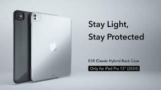 Sleek and clear iPad Pro M4 protection with the Classic Hybrid Back Case