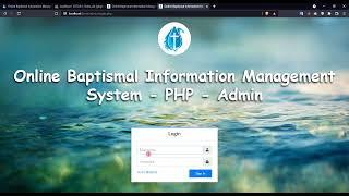 Online Baptismal Information Management System in PHP DEMO