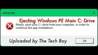 Ejecting Windows PE Main C: Drive - by The Tech Boy