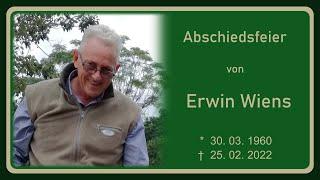 Abschiedsfeier von Erwin Wiens