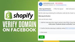 How To Verify Domain On Facebook Ads Manager Shopify (2024) Easy Tutorial
