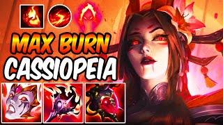 MAX BURN CASSIOPEIA - BLACKFIRE TORCH 6x BURN | Full AP Build & Runes | League of Legends