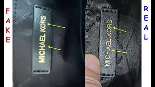 Real vs fake Michael Kors bag. How to spot original Michael Kors Avril satchels and hand bags