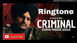 Criminal Ringtone : Sidhu Moose Wala New Punjabi Ringtone 2018