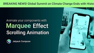 Moving Animation with Marquee Effect and Jetpack Compose