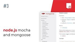 ep3 - Node.js mocha and mongoose - testing interactions with the mongoDB