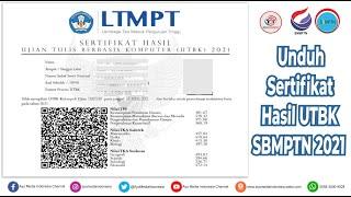 Cetak dan Download Sertifikat Hasil Nilai UTBK SBMPTN 2021