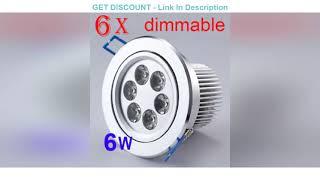  6 X Dimmable 6W LED Recessed Ceiling Down Lights Lamp