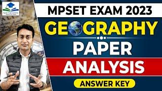 MPSET Exam Paper Analysis 2023 | MP SET Geography Paper Answer Key | #mpset #mpset2023 #mpsetexam