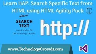 Learn HAP: Search Specific Text from HTML using HTML Agility Pack | Web Scraping | Data Extraction