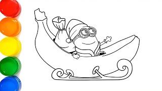 How to Draw Minion Rush Step by Step, Minion Drawing, Painting and Coloring Pages