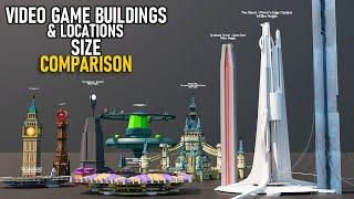 Video Game Buildings and Locations Size Comparison