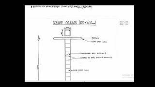 Square Column in R.C.C drawing