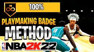 BEST PLAYMAKING BADGE METHOD IN NBA 2K22! HOW TO MAX ALL YOUR BADGES FAST! BEST BADGES 2K22!