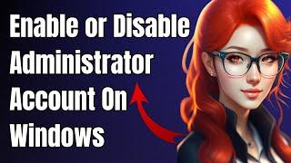 How To Enable or Disable Administrator Account On Windows 10