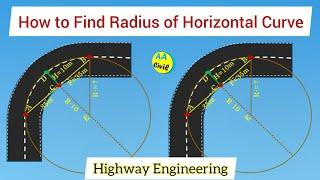 How to Find Radius of Horizontal Curve | Highway Engineering | All About Civil Engineer