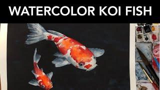 Step By Step Watercolour Koi Fish Tutorial