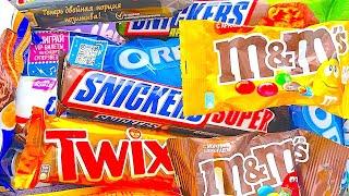 New! Opening A LOT OF CANDY Snickers, Oreo, Milka, Twix, Mars, M&M's, Bounty, Choco Boy, ASMR Video