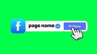 Green screen: Facebook follow button animation (no copyright and free download) 4K