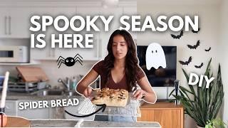 FALL VLOG: clothing haul, DIY HALLOWEEN decor & spider bread ️(week in my life vlog)