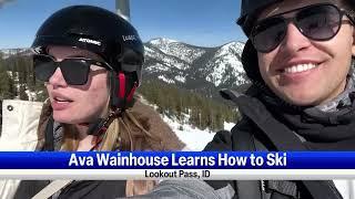 John Webb teaches Ava Wainhouse how to ski | KHQ