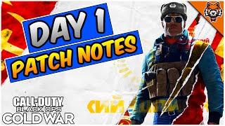 Black Ops Cold War DAY 1 Patch Notes, NEW Weapons, Movement Nerf & More...