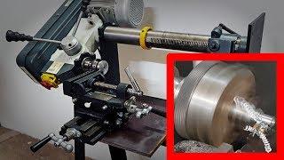 Home made metal lathe with column drill