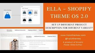 #30 How To Set Up Different Product Description For Different Product Variant in Ella Shopify Theme?